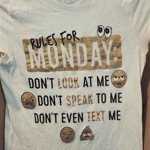 Place, 'Rules For Monday', Girls T Shirt